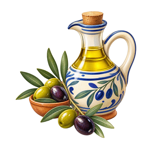 Mallorca Olive Oil sticker illustration