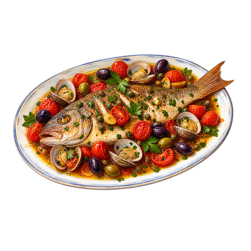 Acqua pazza sticker illustration