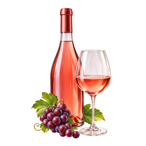 Aglianico del Taburno rosato sticker illustration
