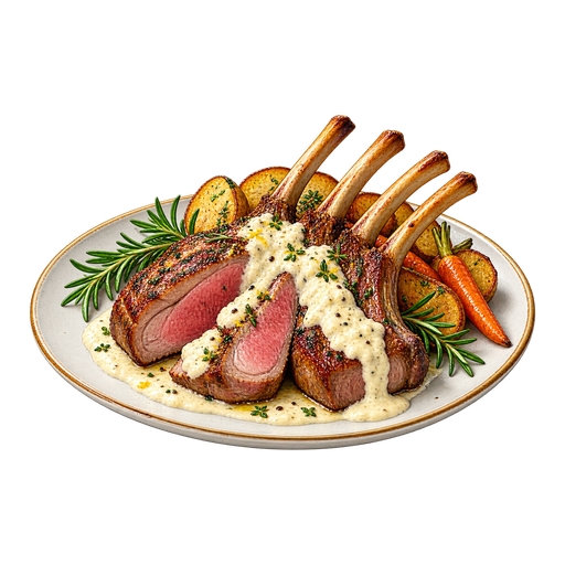 Agnello al rafano sticker illustration