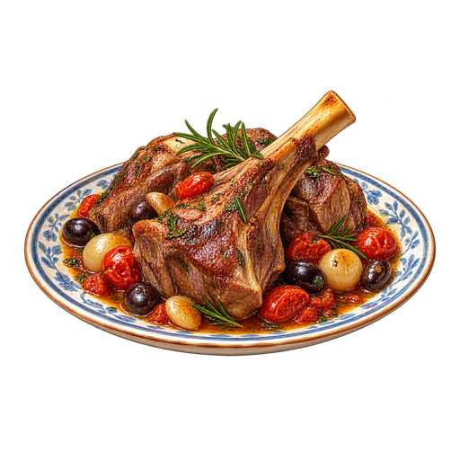 Agnello alla gravinese sticker illustration