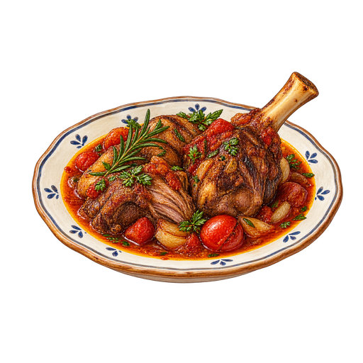 Agnello brodettato sticker illustration