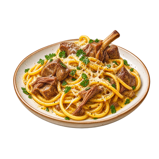 Agnello cacio e ova sticker illustration