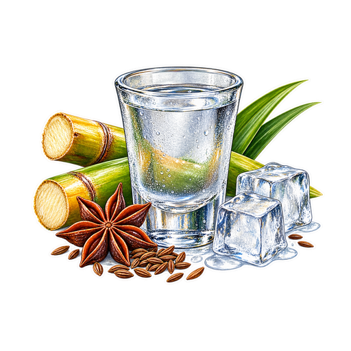 Aguardiente Colombiano sticker illustration