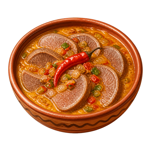 Ají de Lengua sticker illustration