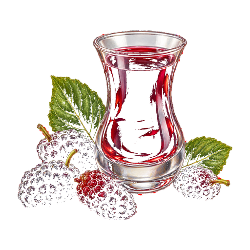 Mulberry Raki sticker illustration