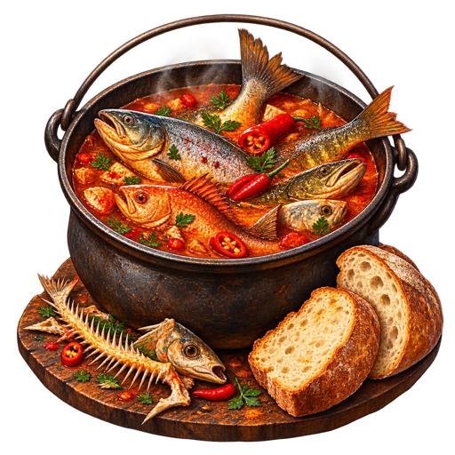Fisherman's Stew sticker illustration