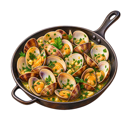 Pan-Fried Clams sticker illustration