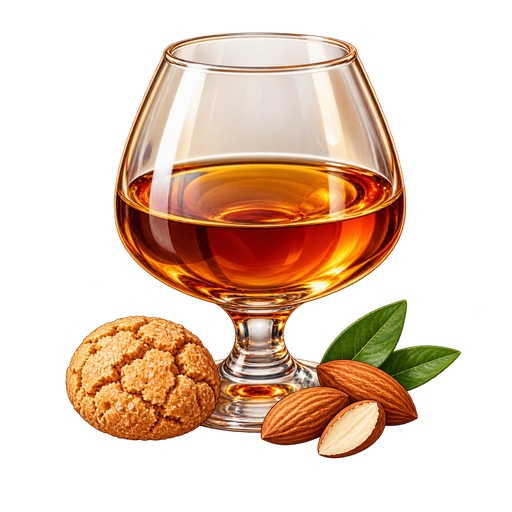Amaretto sticker illustration