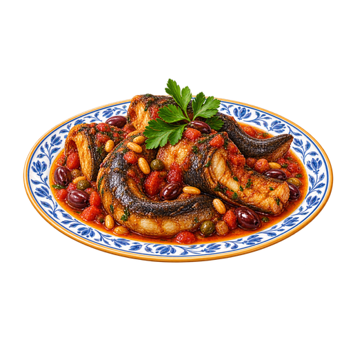 Anguilla alla Bisentina sticker illustration