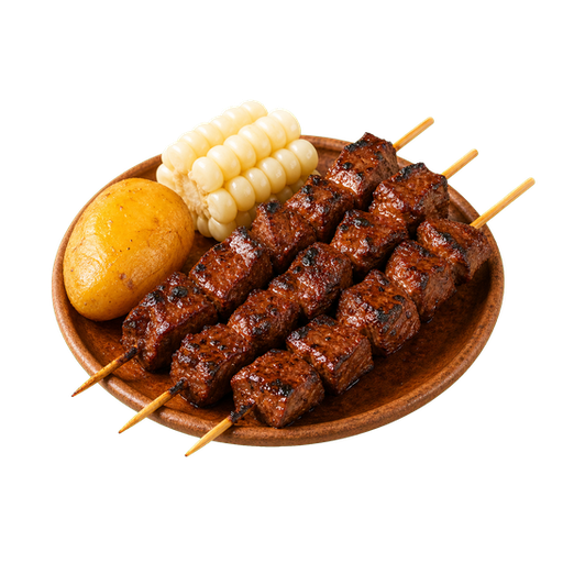 Anticuchos sticker illustration