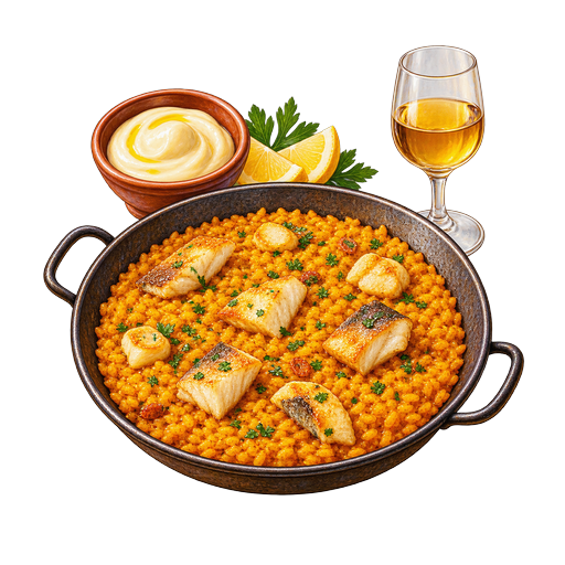 Alicante Fish-Stock Rice sticker illustration