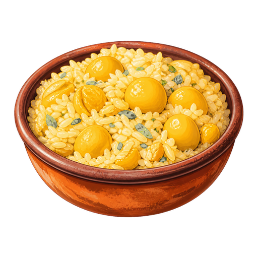 Arroz com Pequi sticker illustration