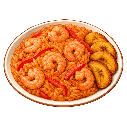 Arroz con Camarones sticker illustration
