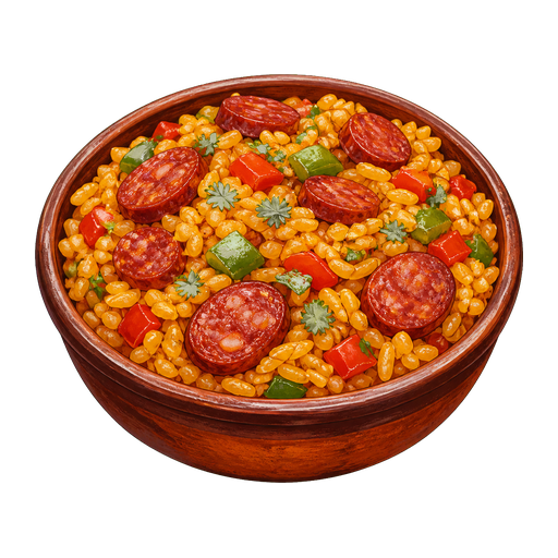 Arroz con Chorizo sticker illustration