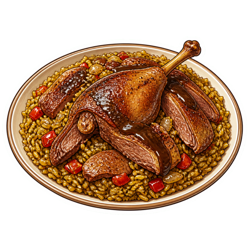 Arroz con Pato sticker illustration