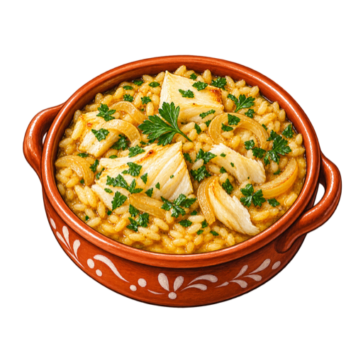 Arroz de bacalhau sticker illustration