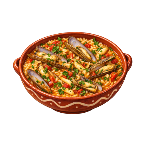 Arroz de lingueirão sticker illustration