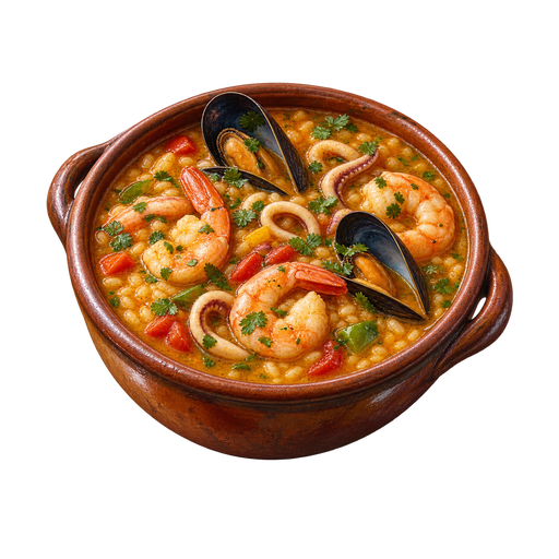 Seafood Soup sticker illustration