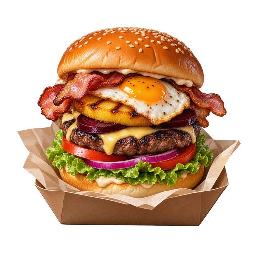 Aussie Burger sticker illustration