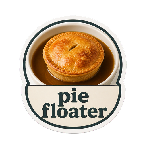 Pie Floater sticker illustration