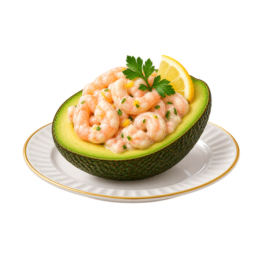 Avocat aux Crevettes sticker illustration
