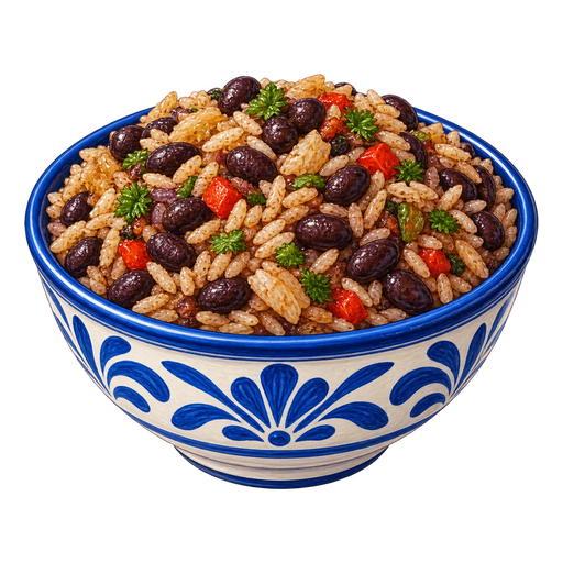 Rice and Beans sticker illustration