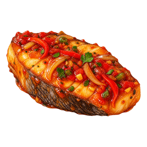 Battered Fish sticker illustration