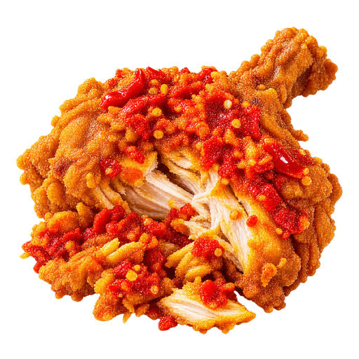 Ayam geprek sticker illustration