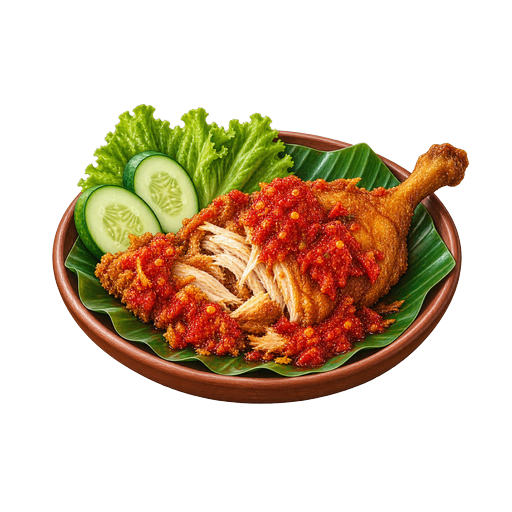 Smashed Fried Chicken sticker illustration