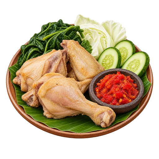 Ayam pop sticker illustration