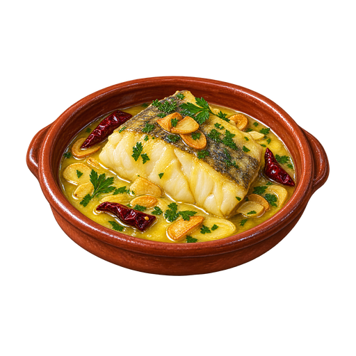 Basque Salt Cod in Pil-Pil Sauce sticker illustration