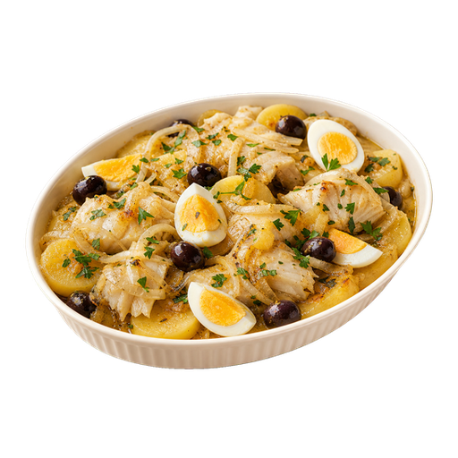 Bacalhau à Gomes de Sá sticker illustration