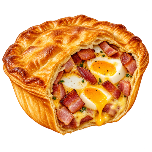 Bacon and Egg Pie sticker illustration