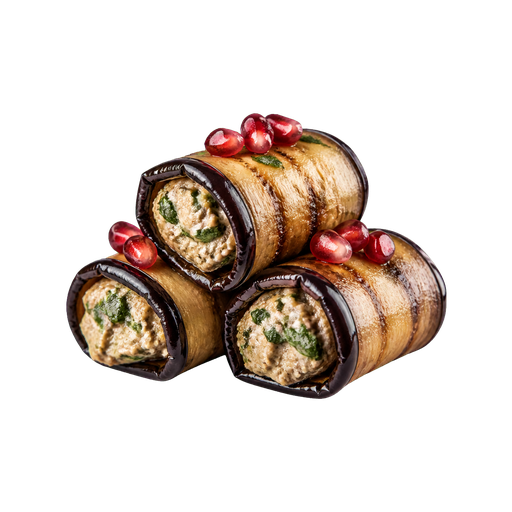 Aubergine Rolls with Walnut sticker illustration