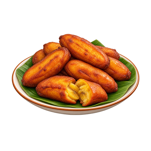 Guinean Banana Fritters sticker illustration