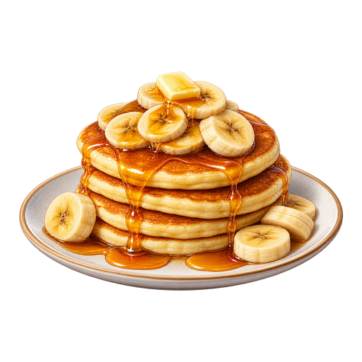 Banana Pancakes sticker illustration