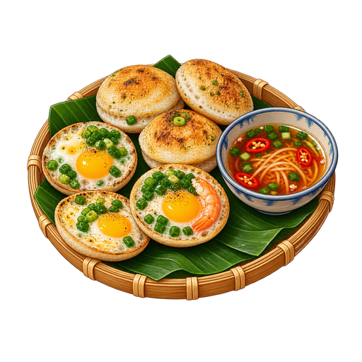 Bánh căn (Vietnamese Mini Pancakes) sticker illustration