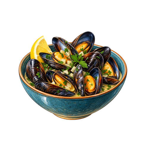 Bantry Bay Mussels sticker illustration