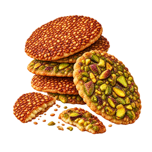 Sesame and Pistachio Biscuits sticker illustration