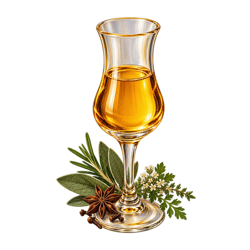 Becherovka sticker illustration