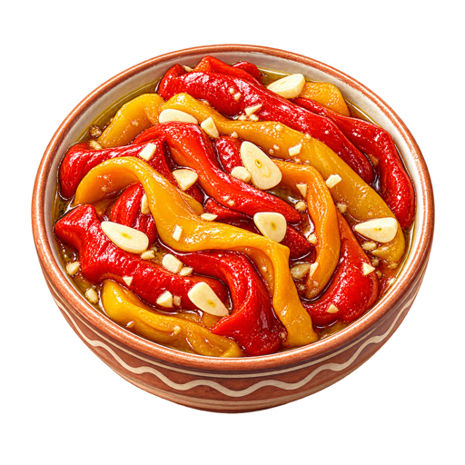Roasted Peppers with Garlic sticker illustration