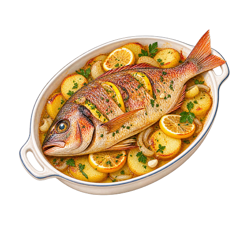 Madrid-Style Sea Bream sticker illustration
