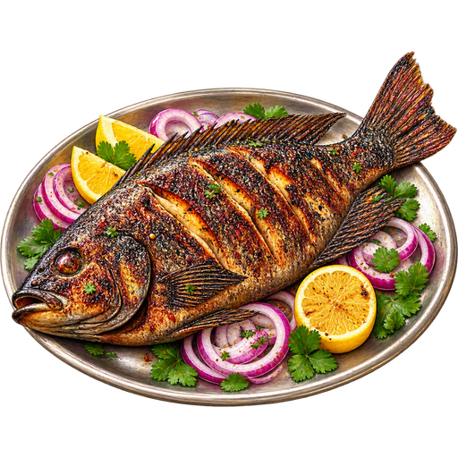 Burundian Grilled Tilapia sticker illustration