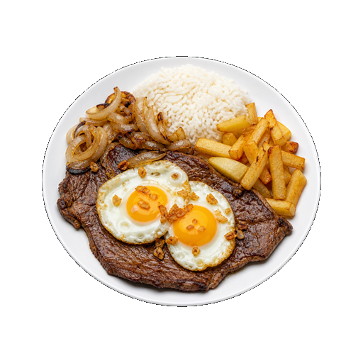 Bistec a lo Pobre sticker illustration