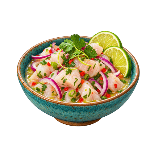 Saint Barts Lionfish Ceviche sticker illustration