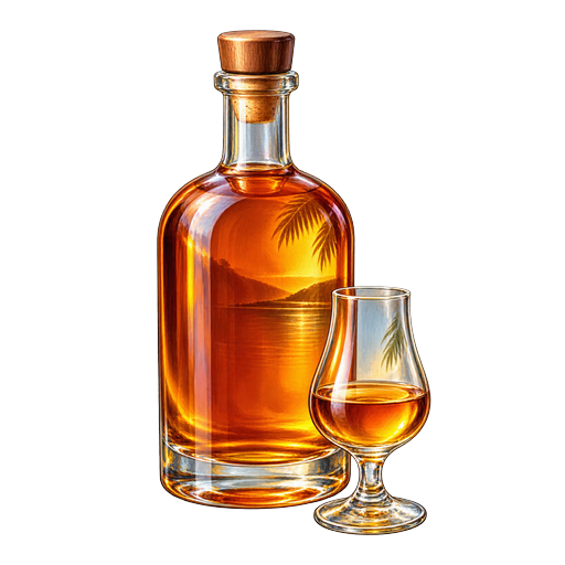 Rhum St. Barth Agricole sticker illustration
