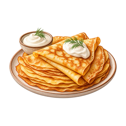 Lithuanian Crepes sticker illustration