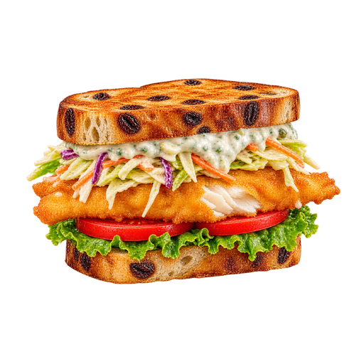 Bermuda Fish Sandwich sticker illustration