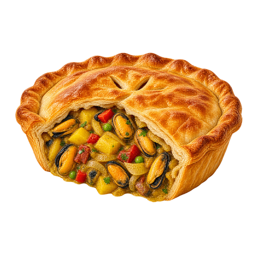 Bermuda Mussel Pie sticker illustration